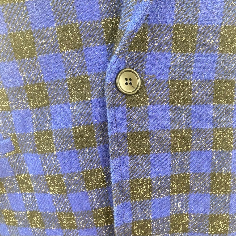 Vintage Bill Tornade Check Paris Wool Blazer (Made in France), Size L - Picture 6 of 10